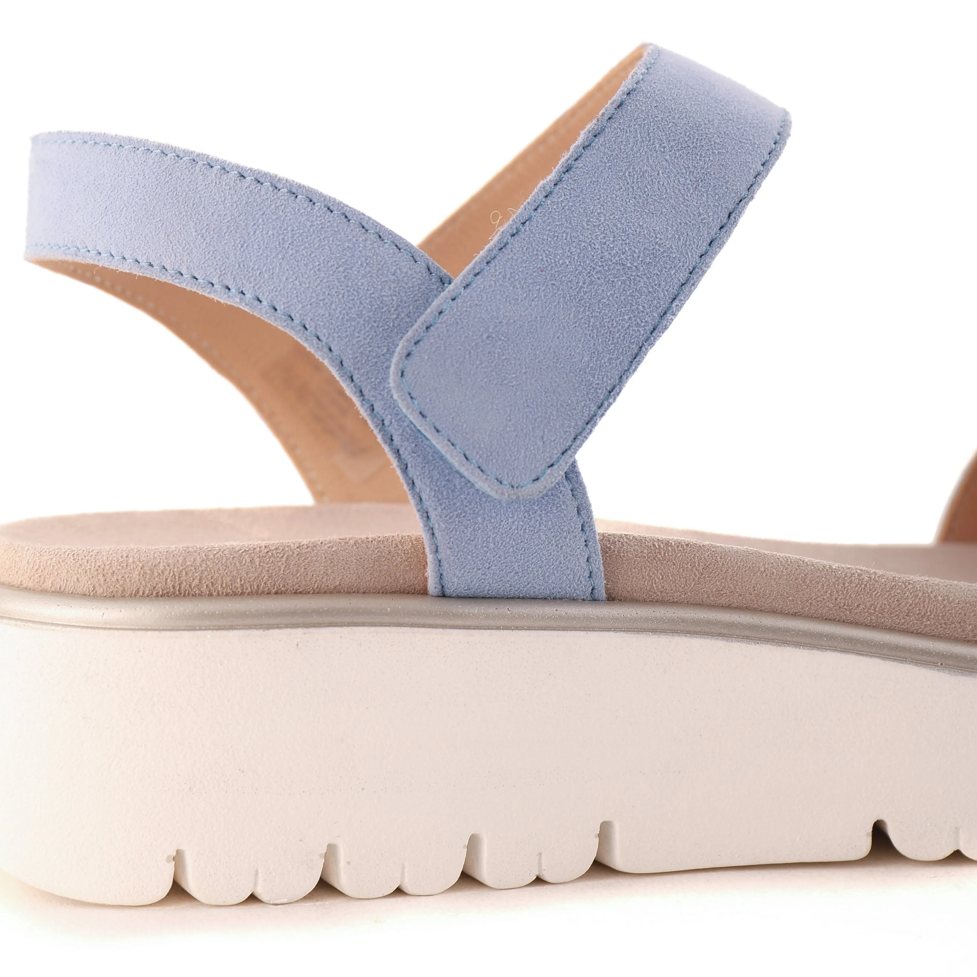 33518 Light Blue Suede Foot Hug Green Fresh