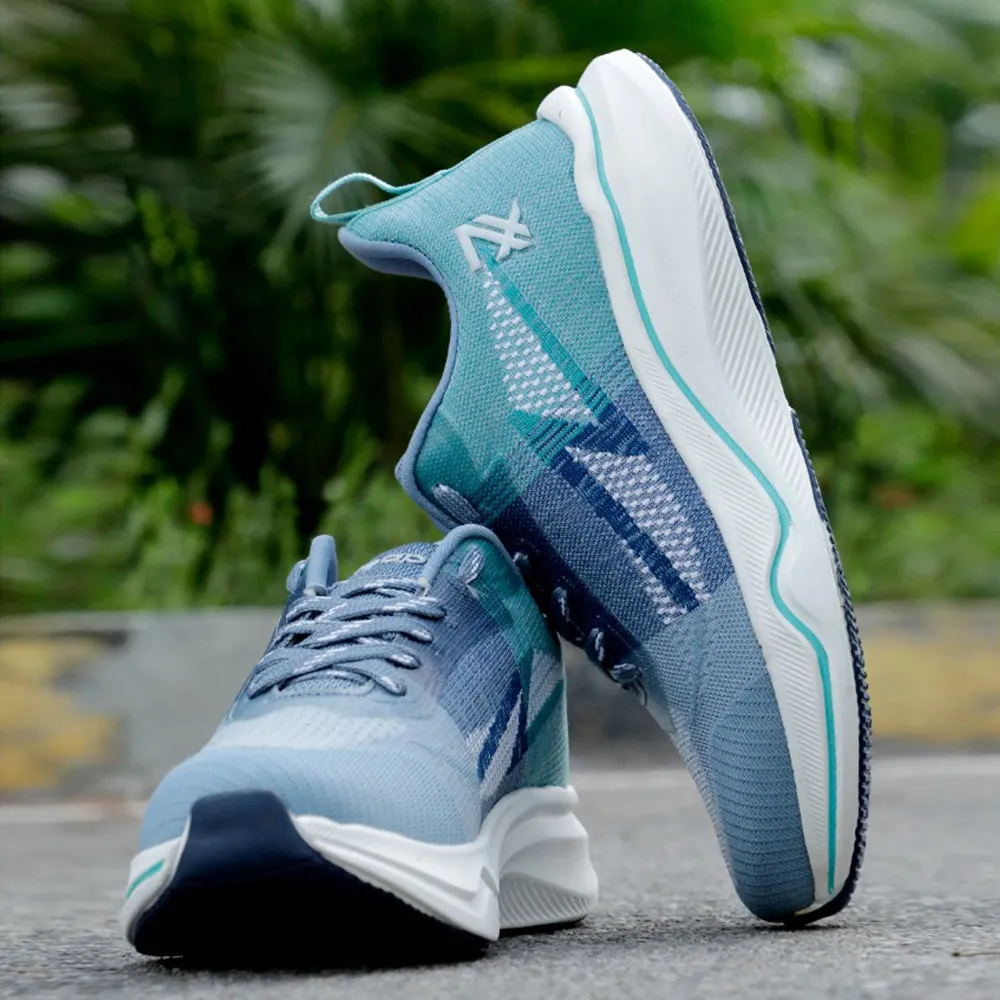 Multi Density Leap7x Sea Green Sports Lacing Running Shoes For Men GHD-22 By Liberty