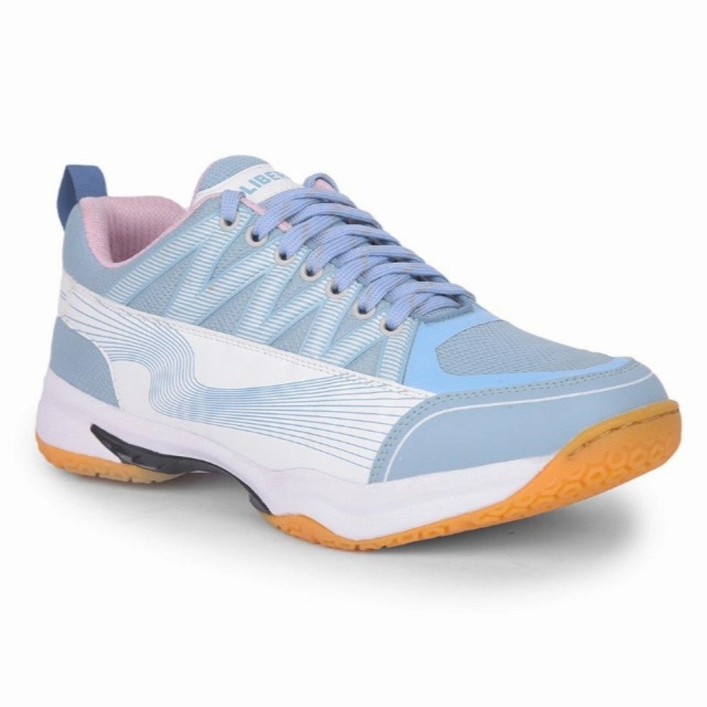 HighTop FREEDOM Sky Blue Sports Non-Marking Paddle/Pickleball & Badminton Shoes For Men GRIPPER-01 By Liberty
