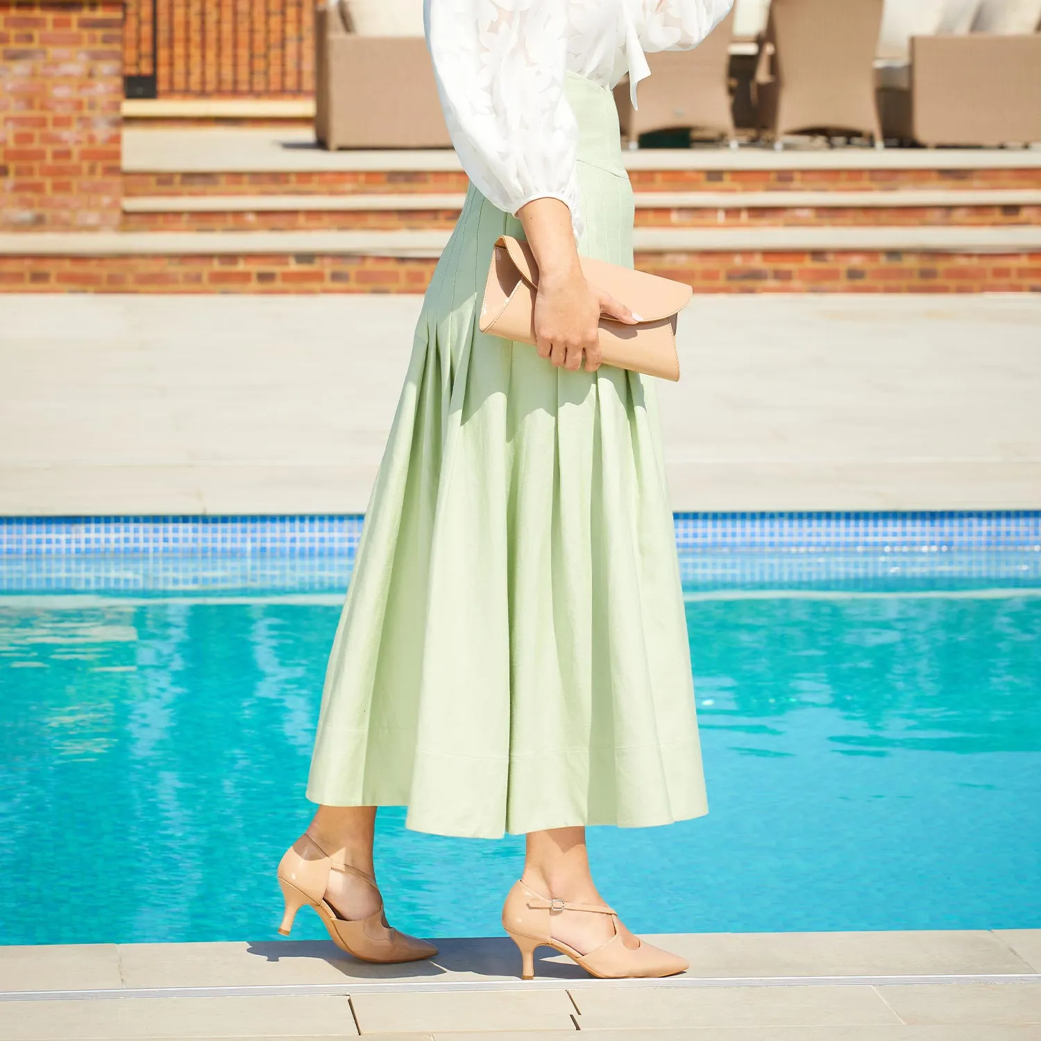 Breathe Flow Cecilia: Nude Patent Leather