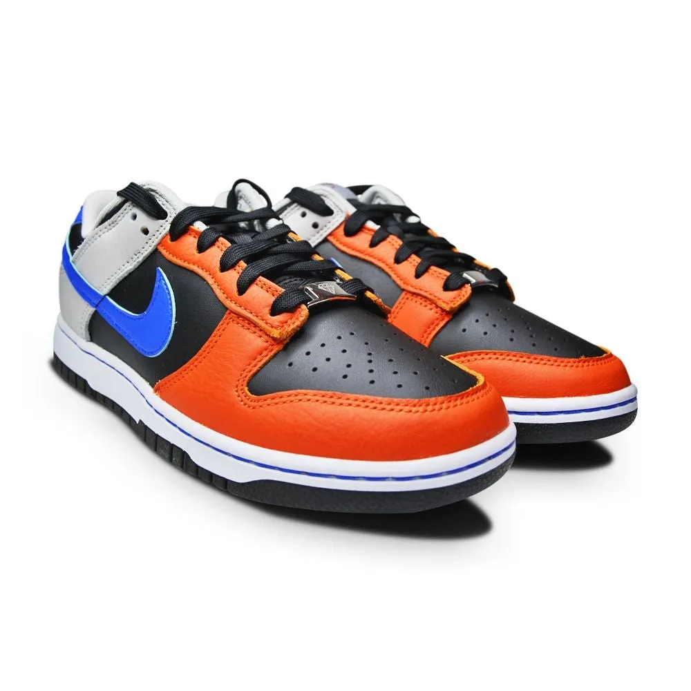 Mens Nike Dunk Low Retro EMB - DD3363 002 - Black Racer Blue Grey Fog Collapsible Heel Design