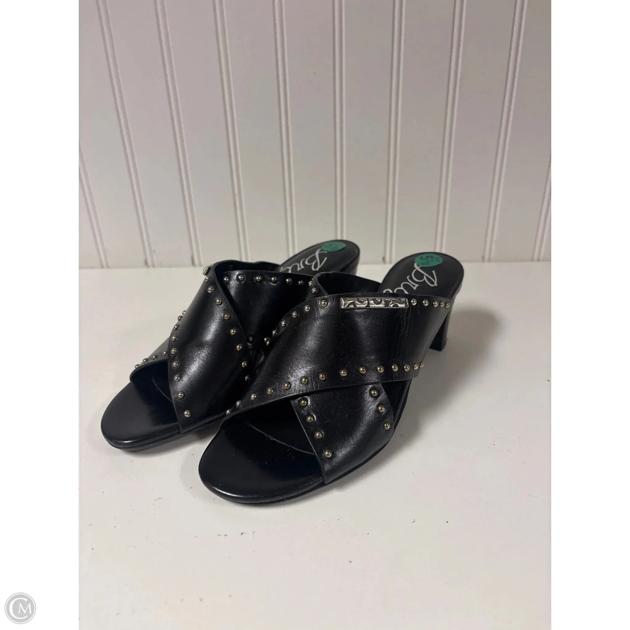 Sandals Heels Block By Brighton In Black, Size: 5.5 Family Pace