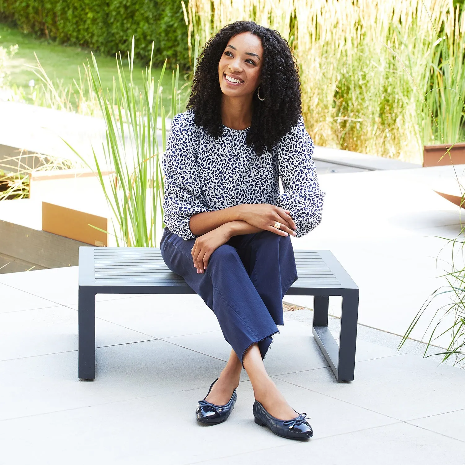 Classic Toe Shape Bacterial Inhibiting Lining Royal: Navy Quilted Leather & Patent