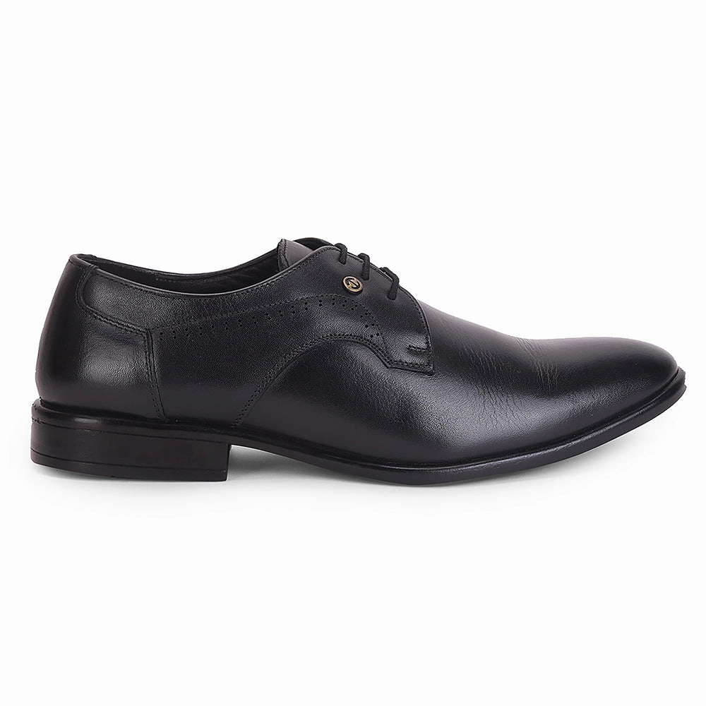 No Frills Healers Black Formal Lacing Derby Shoes For Men SCL-12 By Liberty