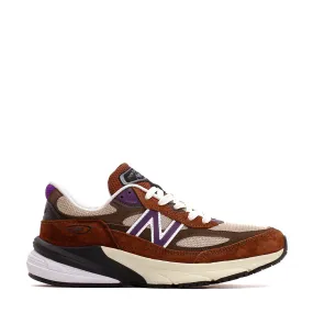 New Balance Unisex 990v6 Rich Oak Cosmic Grape U990OP6 heavy - duty shoes Unibody Sole Construction