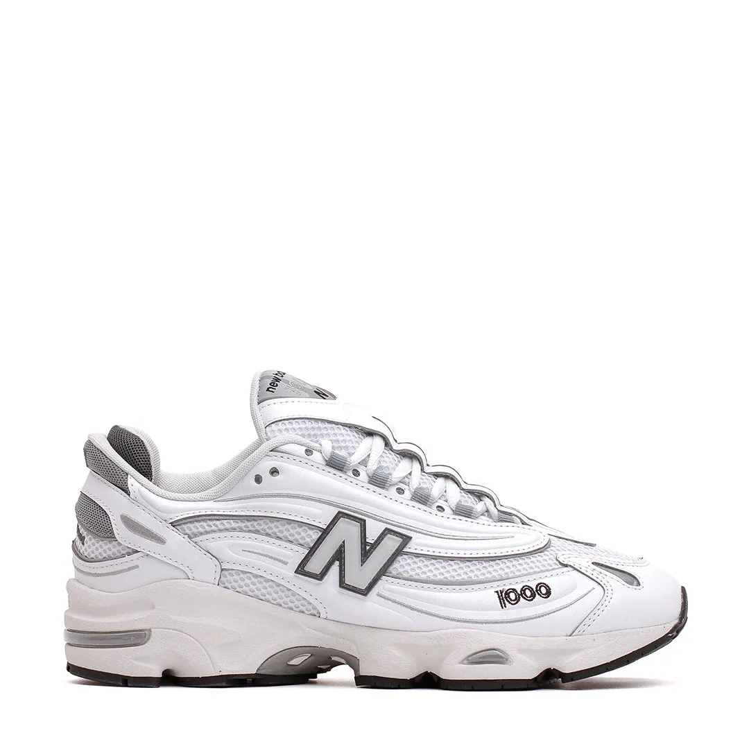New Balance Men 1000 White M1000D running for speed