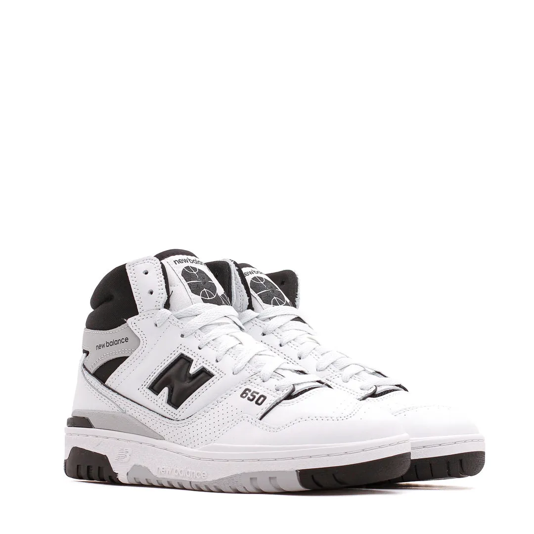 New Balance Men 650R White BB650RCE logoed court shoes