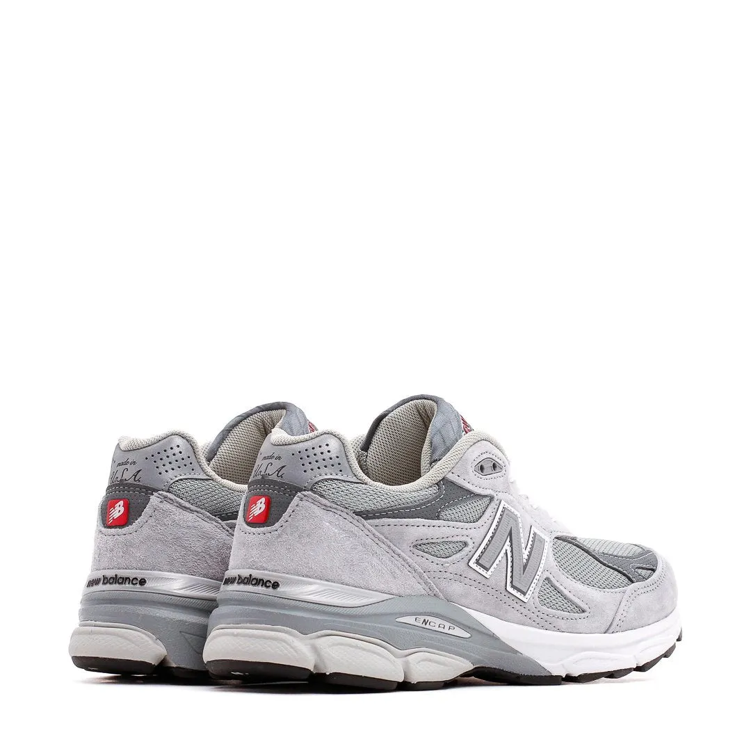 Dynamic Heel Lock Ergonomic Design New Balance Men 990v3 Grey Made In USA M990GY3