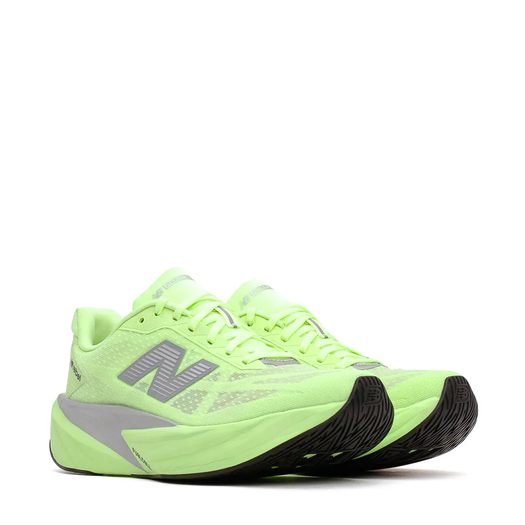 New Balance Men FuelCell Rebel v5 Mint Flash MFCXLZ5 running in forests