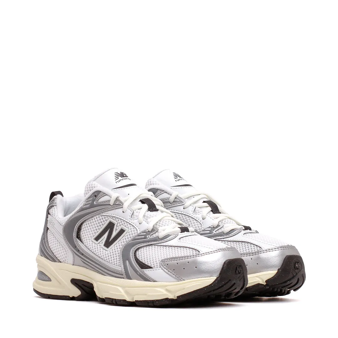 New Balance Unisex 530 Silver Metallic Black Cement U530ESA mesh shoes