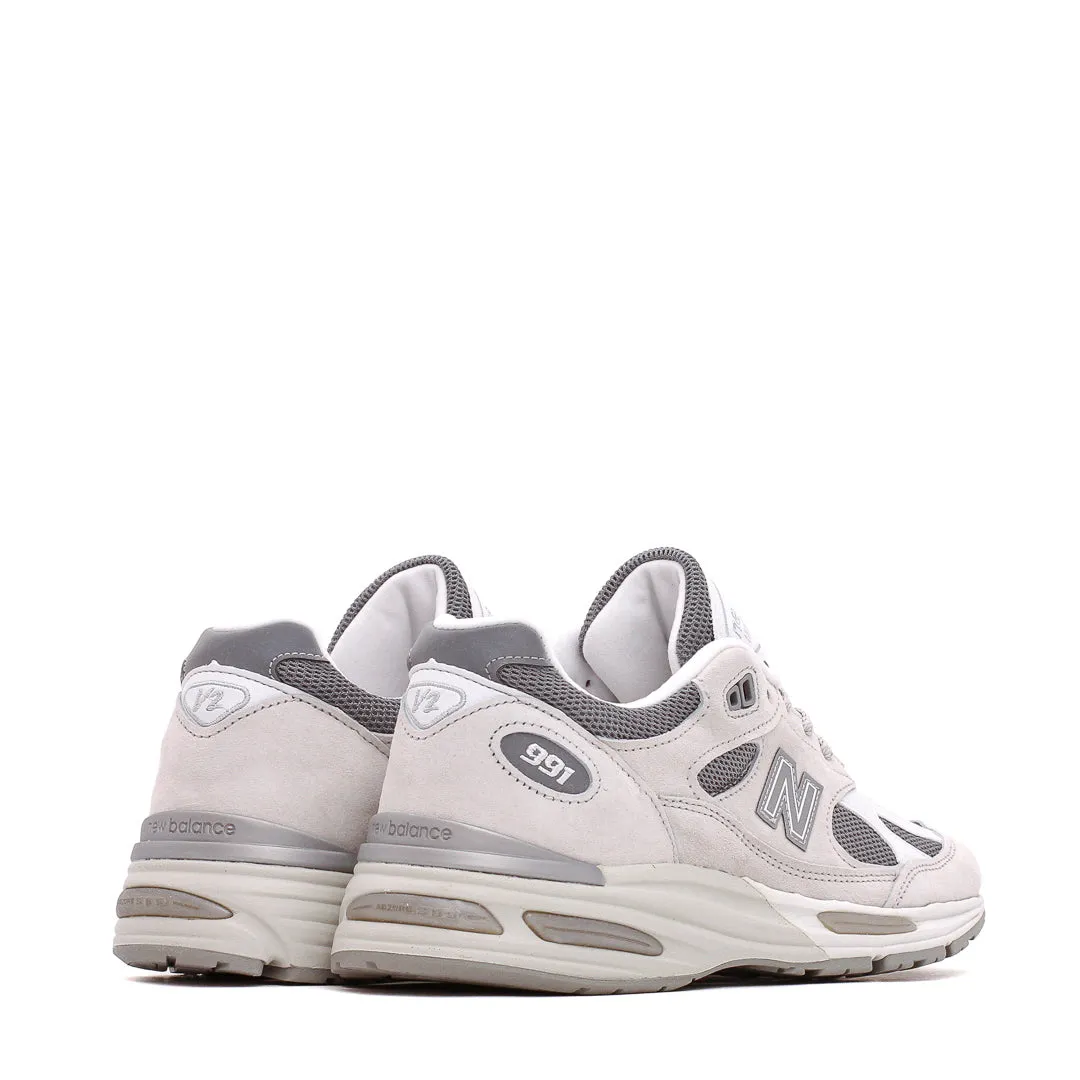 Turbulent Flow Vents under - pronation New Balance Unisex 991v2 Nimbus Cloud Made In UK U991LG2