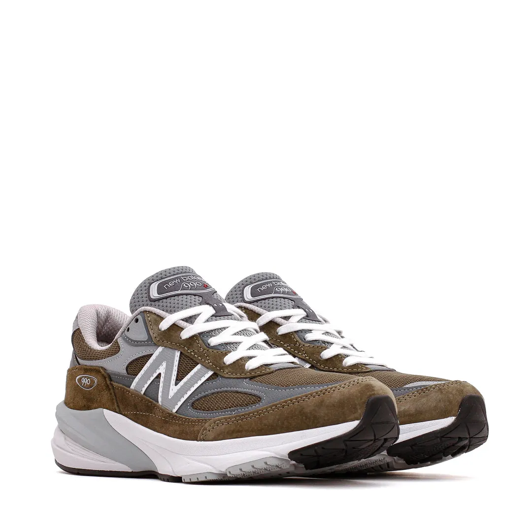 New Balance Unisex Made in USA 990v6 Olive U990OG6 Trail   Ready Flexible Torsion Grooves