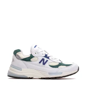 New Balance Unisex Made in USA 992 White Marsh Green U992GB Padded Tongue Cold Weather