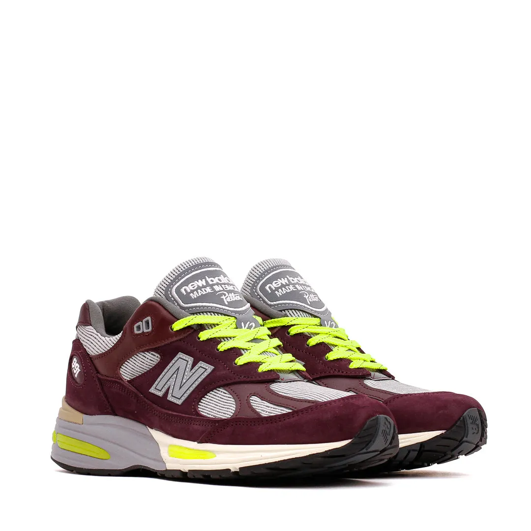 Light On Feet New Balance Unisex x Patta 991v2 Pickled Beet Made In UK U991PD2