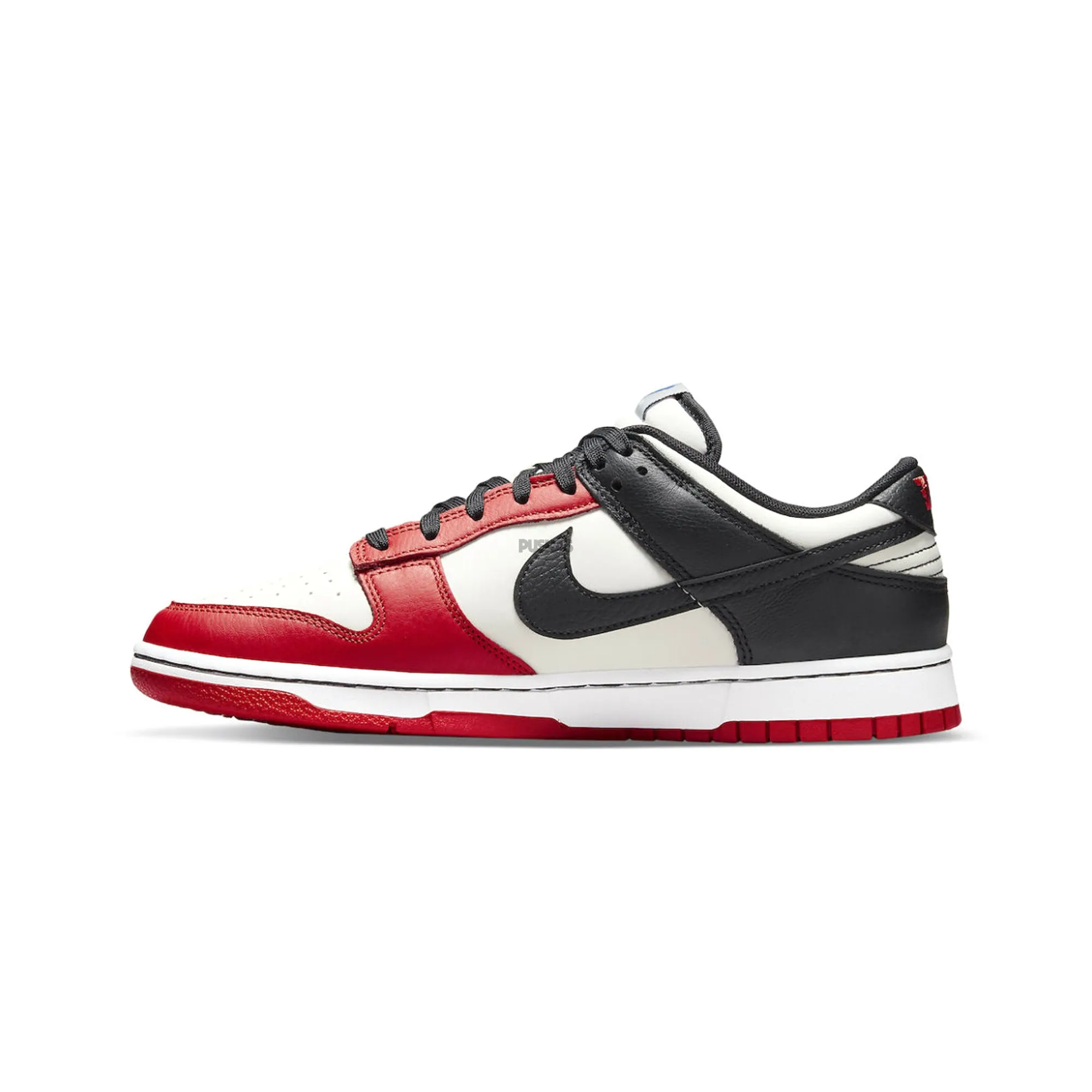 Luxurious lining Tension Balanced Lacing Nike Dunk Low EMB NBA 75th Anniversary 'Chicago' (2021)