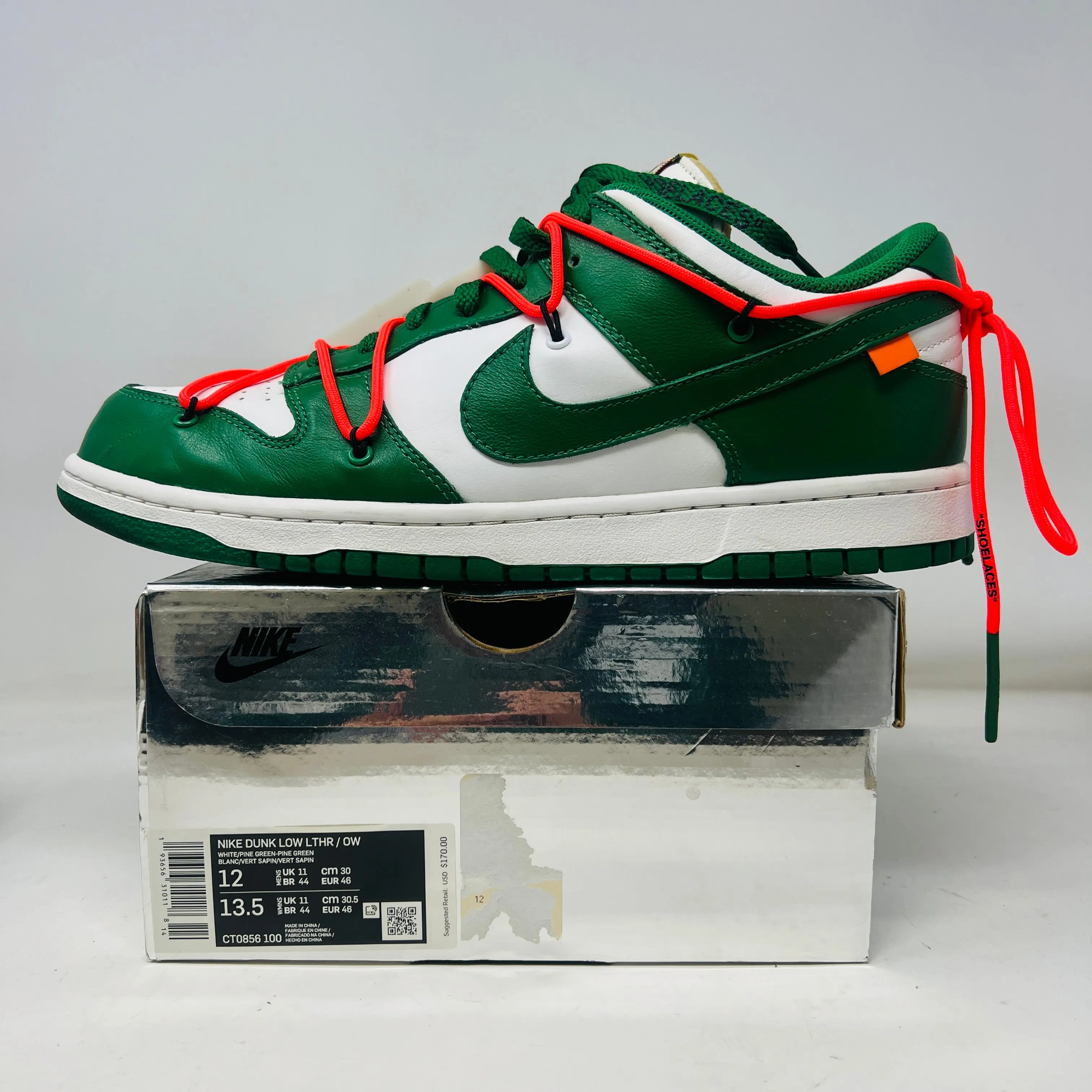 Nike Dunk Low Off-White Pine Green Flexible Steps