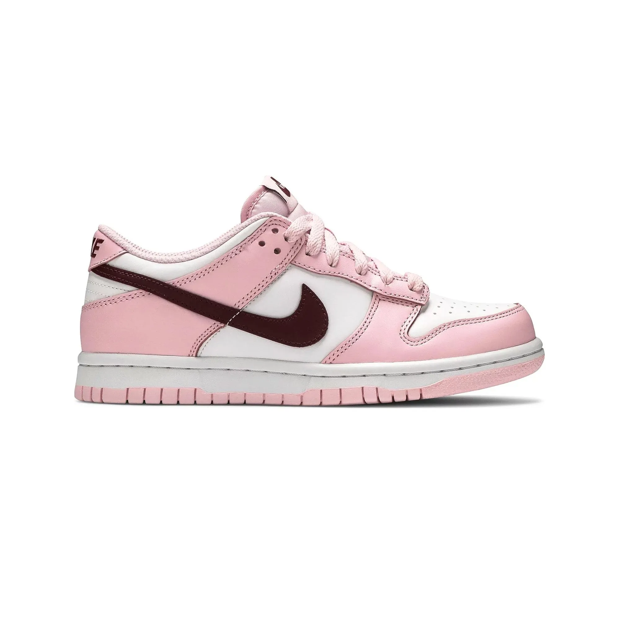 Nike Dunk Low 'Pink Foam Red White' GS (2021) Decoupled Heel Construction Adaptive Fit