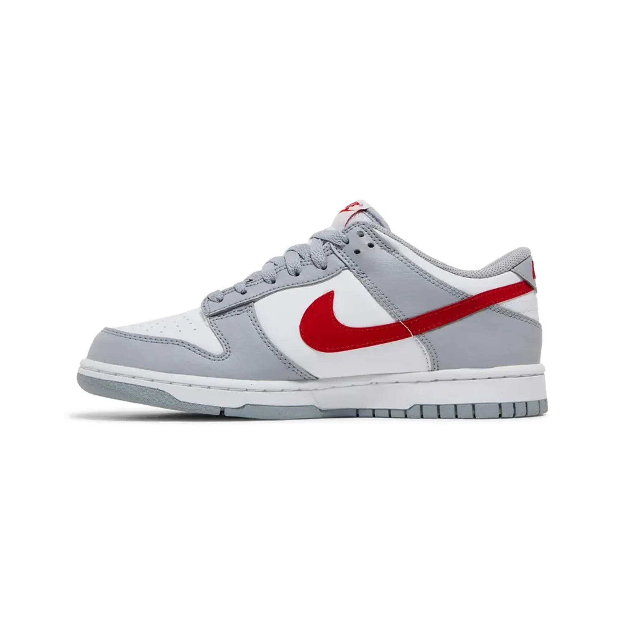 Nike Dunk Low 'White Grey Red' GS (2022) Relax Motion Multi Density Rubber