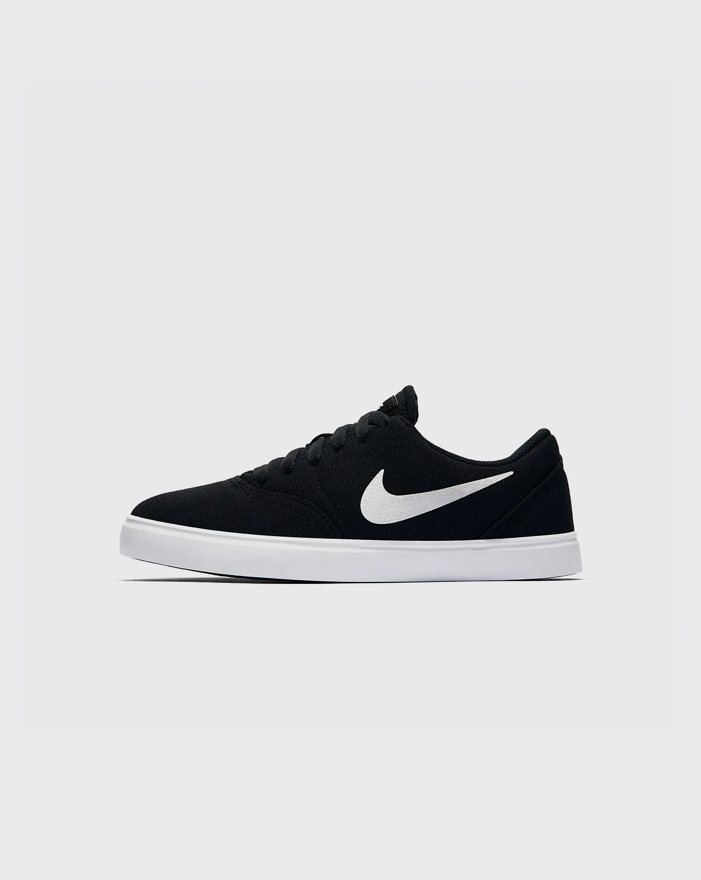 Concert Style Nike SB Check Canvas Youth Shoe - Black