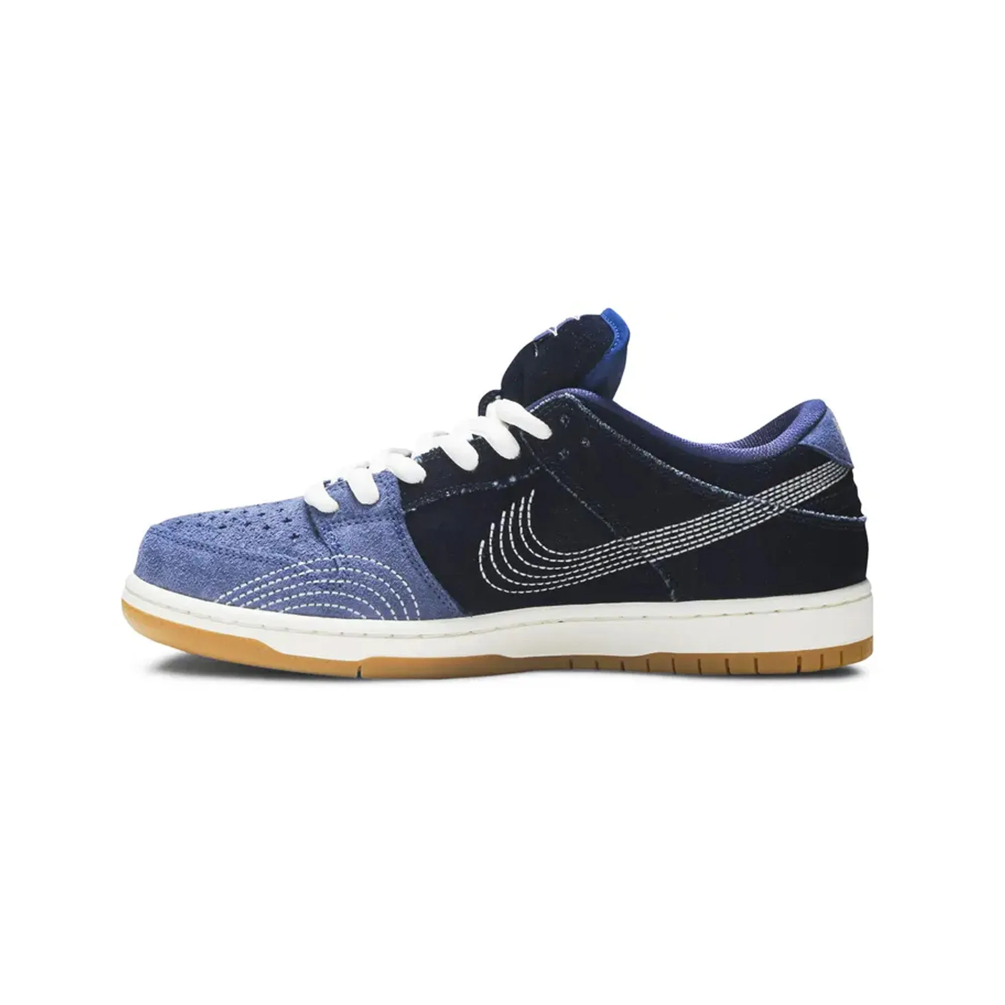 Lightweight Responsive Cushioning Contoured Heel Cup Nike SB Dunk Low 'Denim Sashiko'