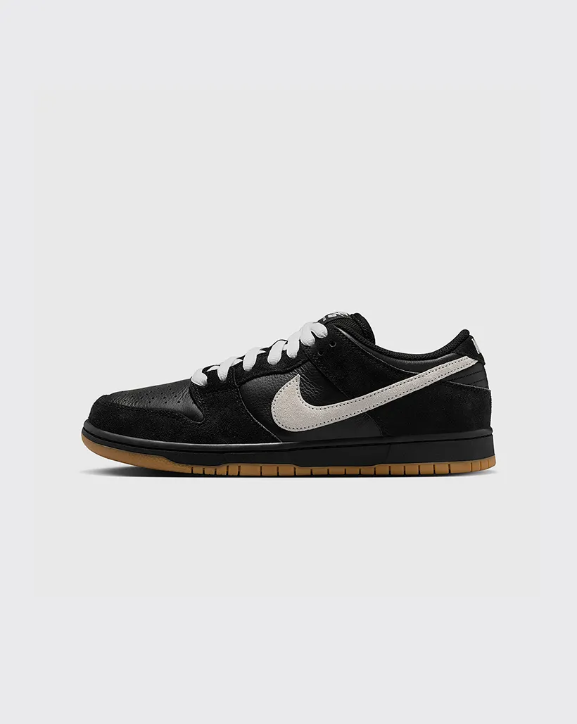 Nike SB Dunk Low Pro Shoe - Black/White/Gum Fast Entry