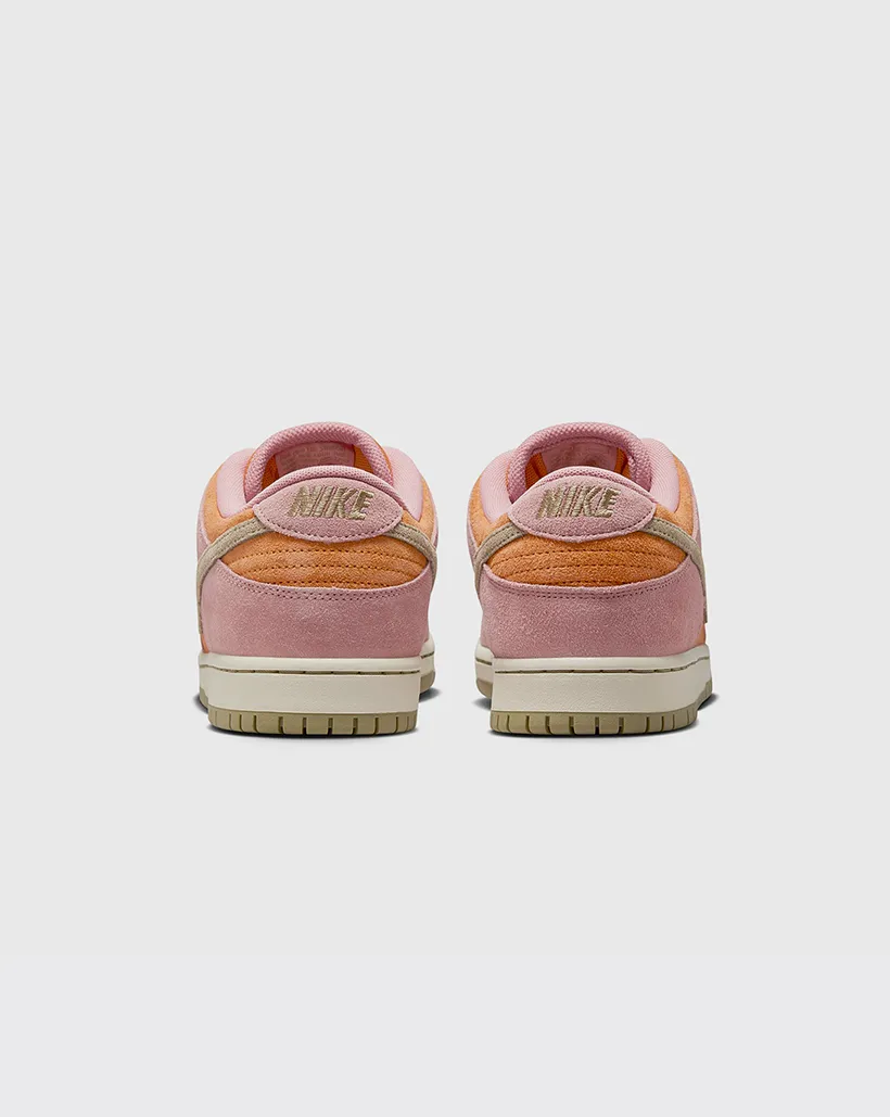 Nike SB Dunk Low Pro Shoe - Red Stardust/Monarch Heat Jog Breathable Build