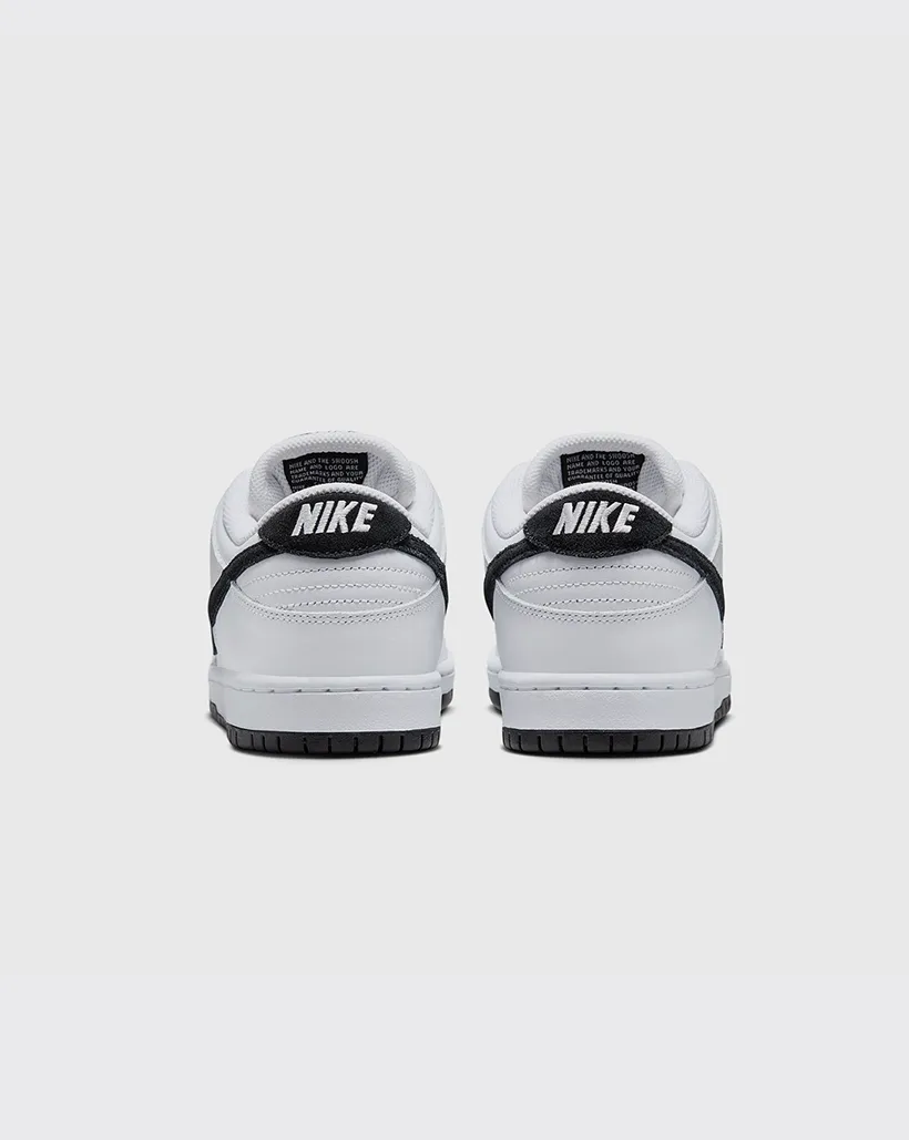 Nike SB Dunk Low Pro Shoe - White/Black/White Light Journey Simple Form