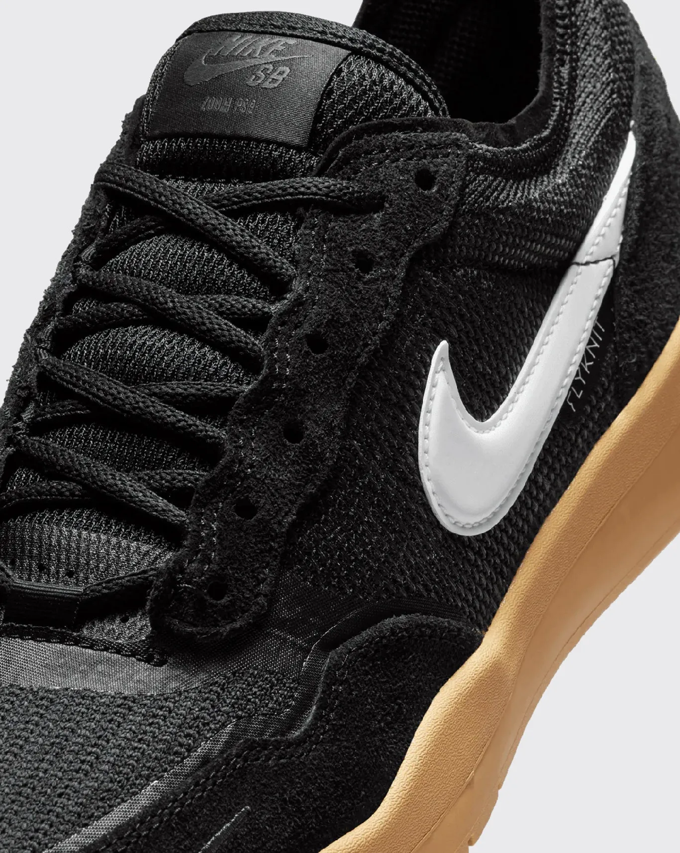City Style Embroidered design Nike SB PS8 Shoe - Black/Gum