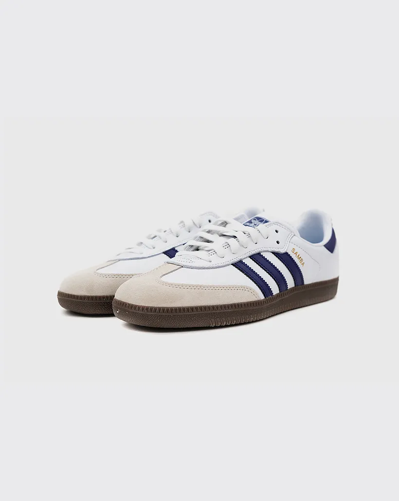Work Friendly Adidas Samba ADV Shoe - White/Purple