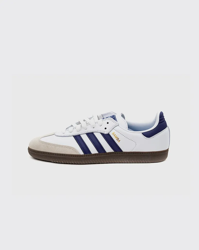 Adidas Samba ADV Shoe - White/Purple Float Feel Mesh Lining