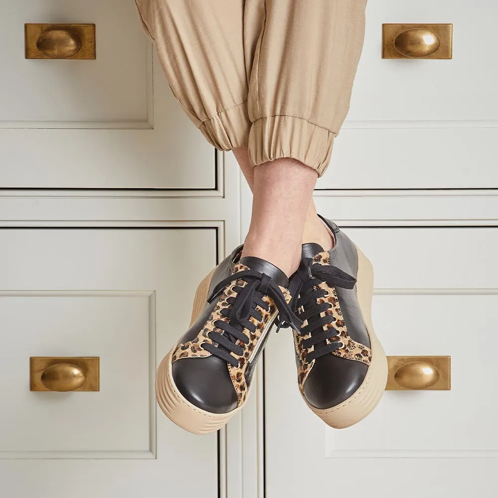 Cross Town Hampton: Black Leather & Luxe Leopard