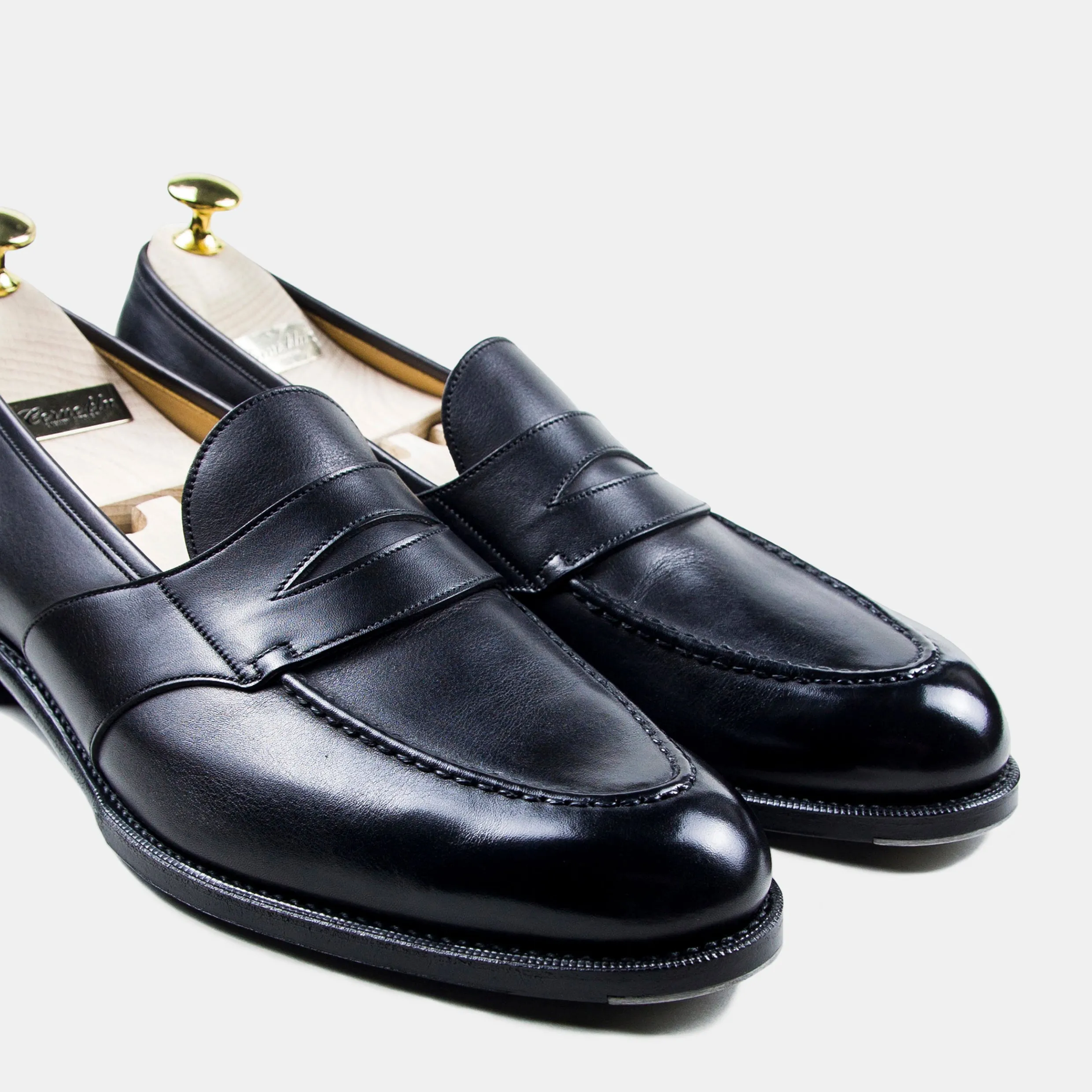 Corno Blu Penny Loafers Black Fast Hike