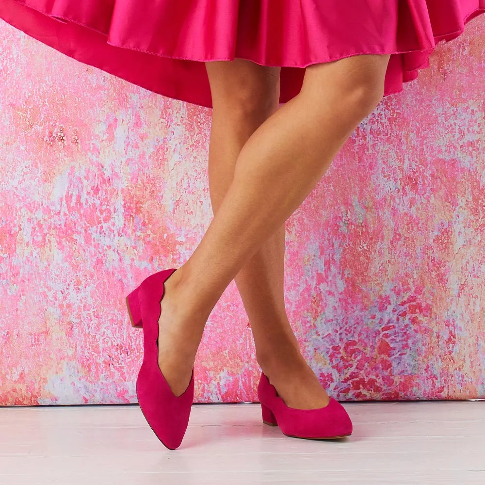 Nova: Fuchsia Suede Smooth Grip Soft Steps