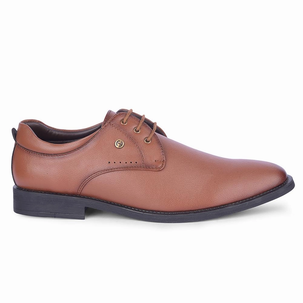 Soft Touch Healers Tan Formal Lacing Derby Shoes For Men SAGAR-16 By Liberty