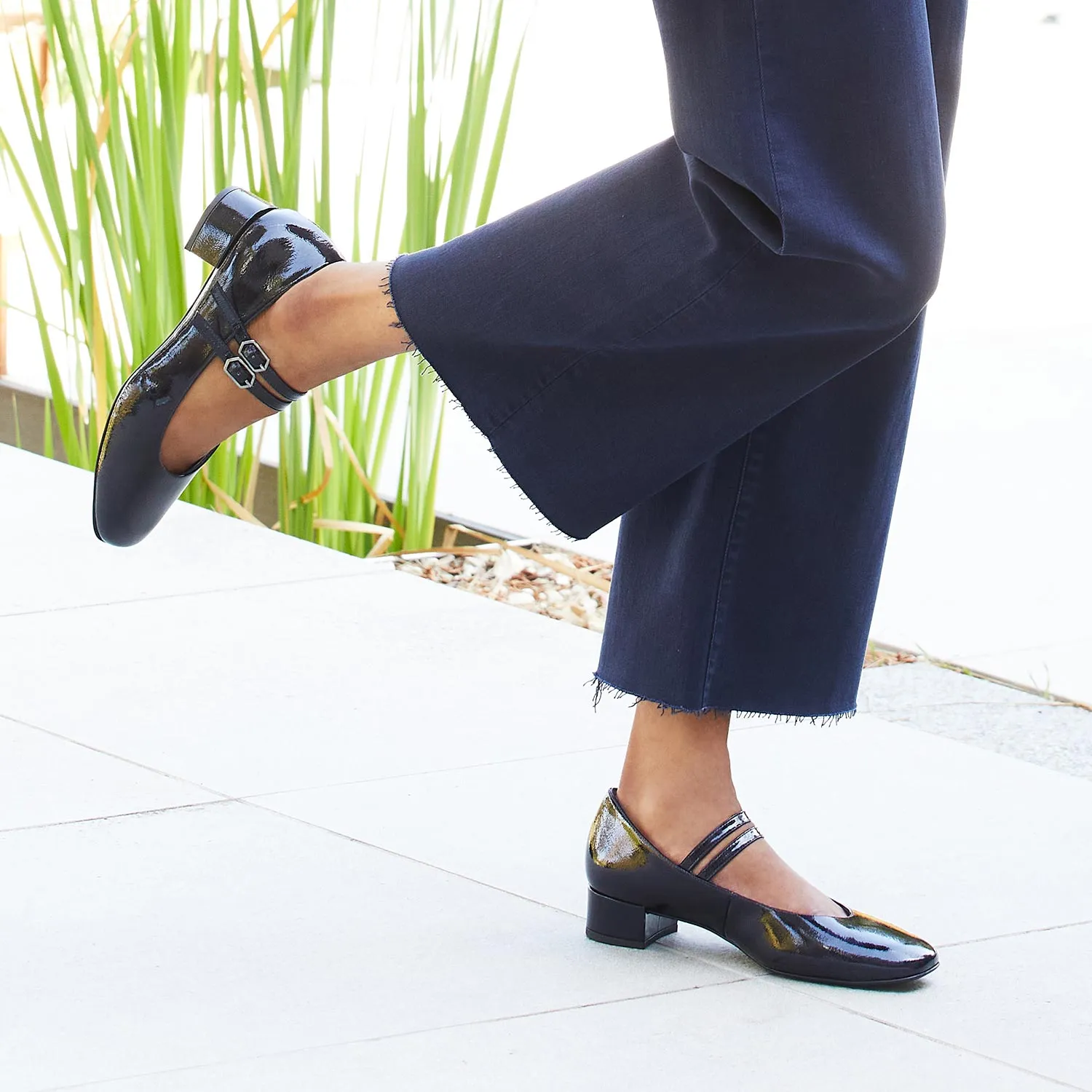 Game Day School friendly Orla: Midnight Navy Patent Leather
