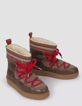 Energy Returning Sole Penelope Chilvers Cosmos Fleece Boot in Dark Brown