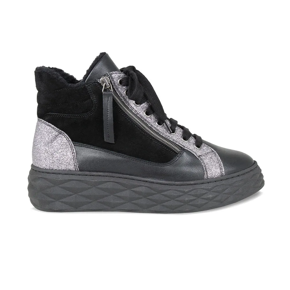 Parka Fur: Black Leather & Suede Lifestyle Gear Microfiber Lining Technology