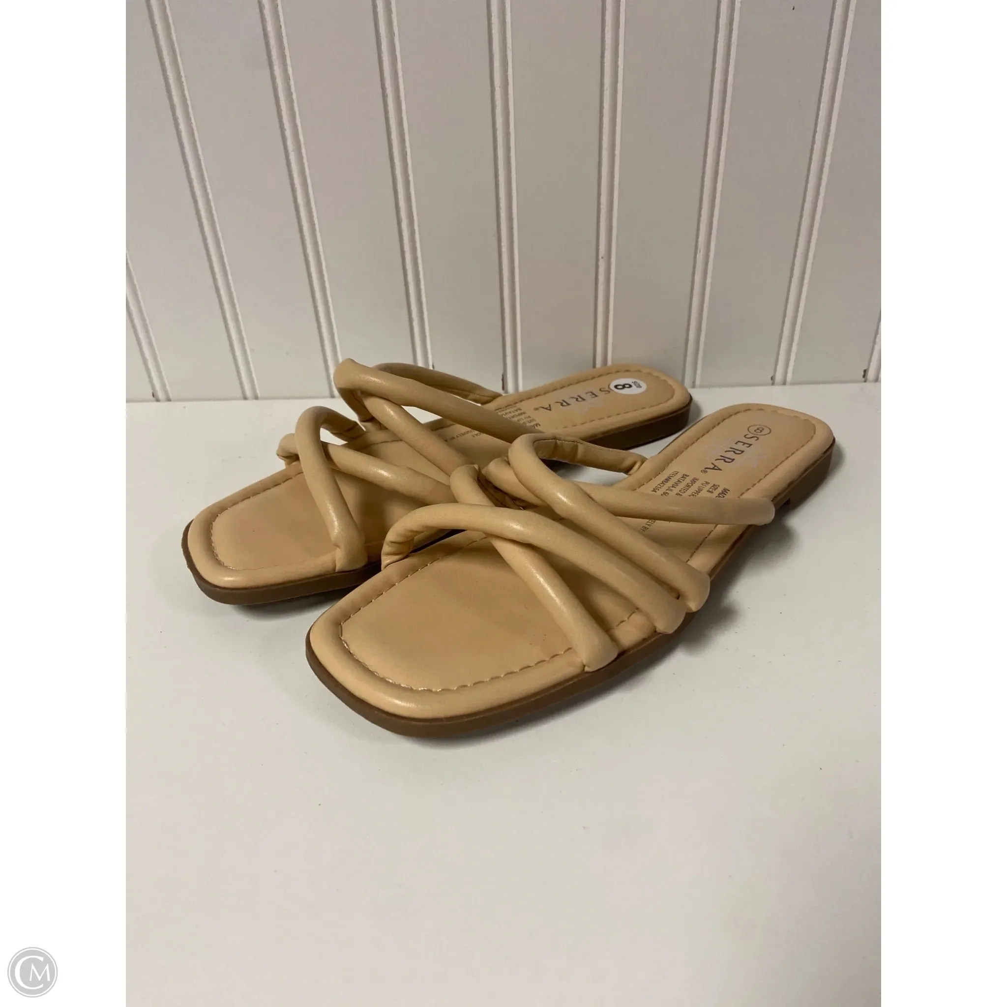 Sandals Flats By Serra In Tan, Size: 8 Glow Run