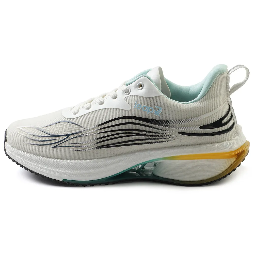 running during work breaks cross - country shoes Leap7x White Sports Lacing Running Shoes For Men MOSCOW-2 By Liberty