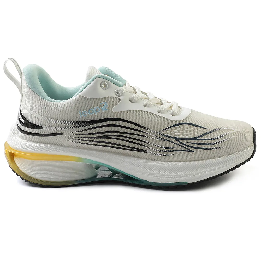 quick - drying shoe trait Leap7x White Sports Lacing Running Shoes For Men MOSCOW-2 By Liberty