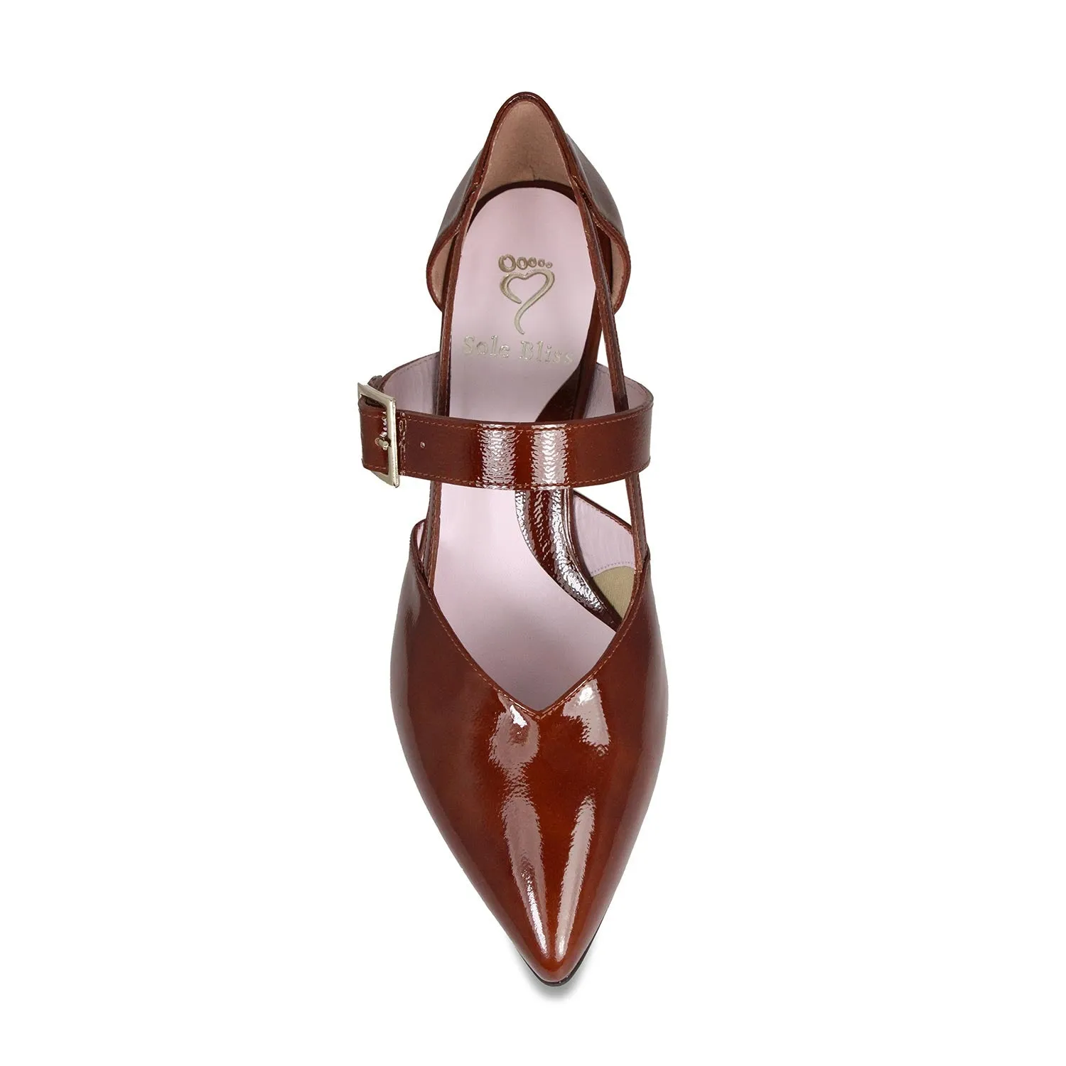 Layered Cushion Chunky Sole Chloe: Chestnut Patent Leather