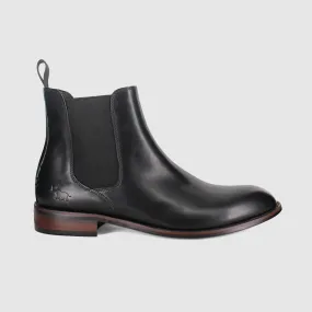 High-Quality Leather Trendy Footwear Plymouth Chelsea Boots Black