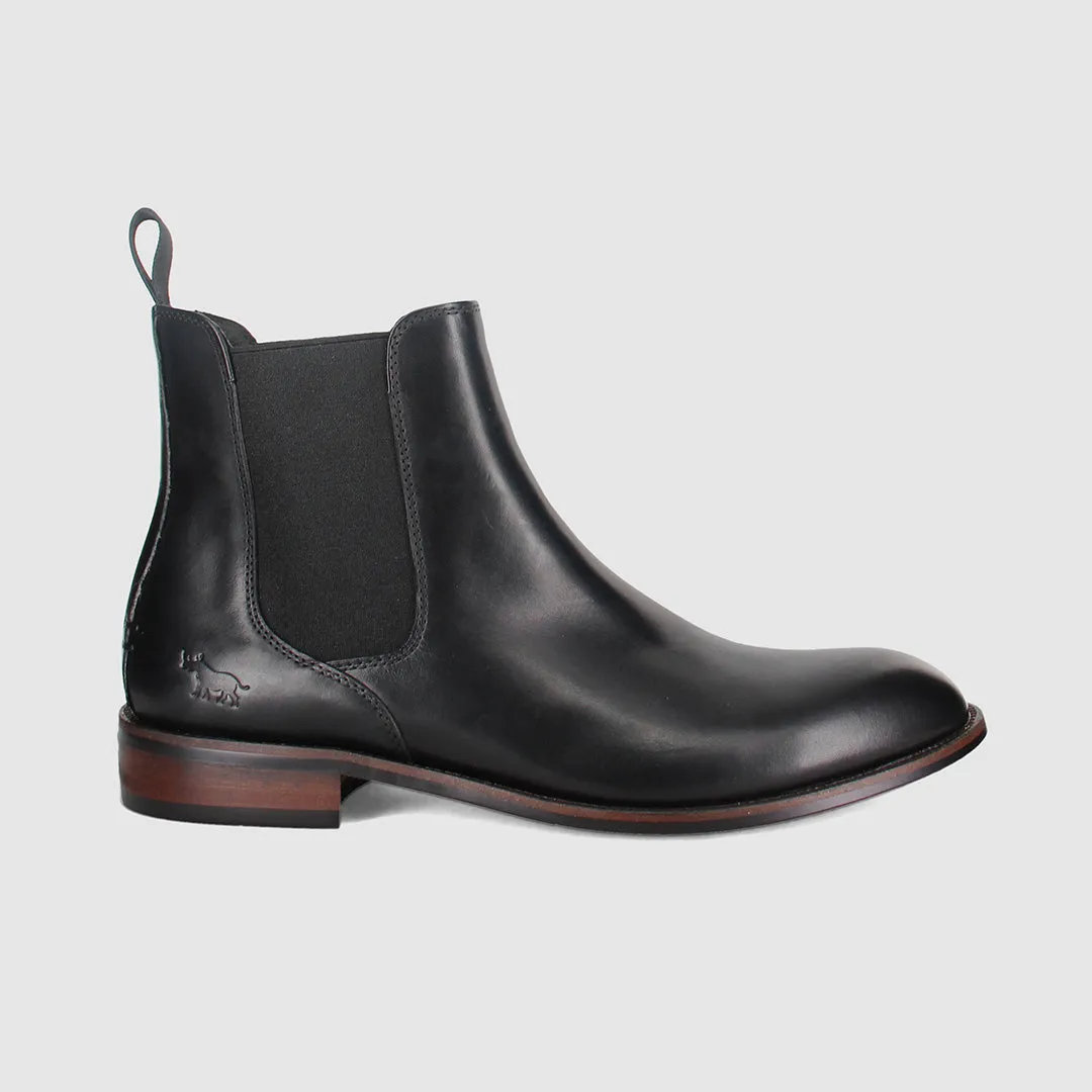 High-Quality Leather Trendy Footwear Plymouth Chelsea Boots Black