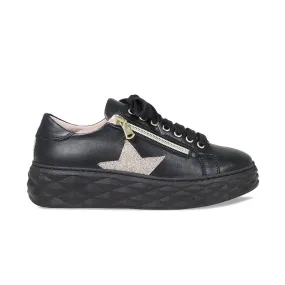 Free Walk Clean Shape Porto Star: Black Leather & Glitter