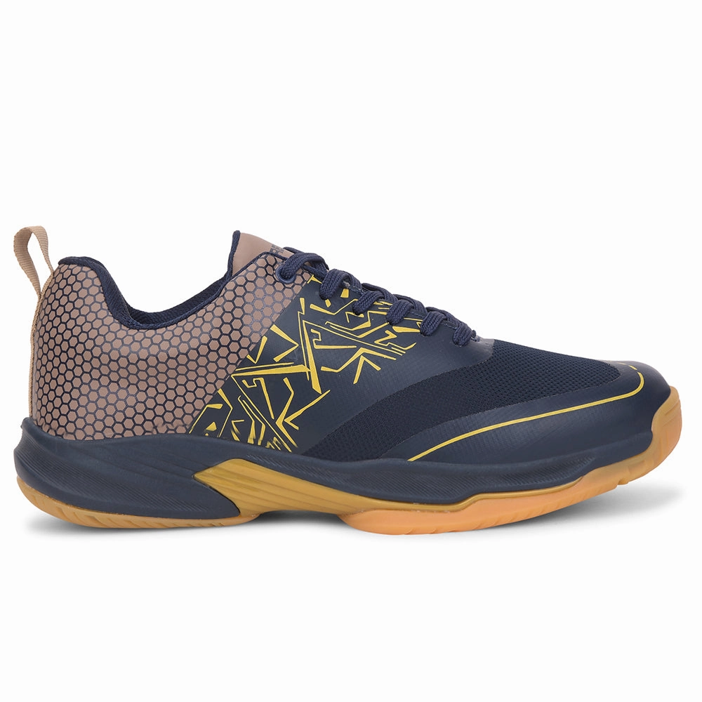 FREEDOM Navy Blue Sports Non-Marking Paddle/Pickleball & Badminton Shoes For Men UNESKO By Liberty Minimalist Stitch Design Performance Boost