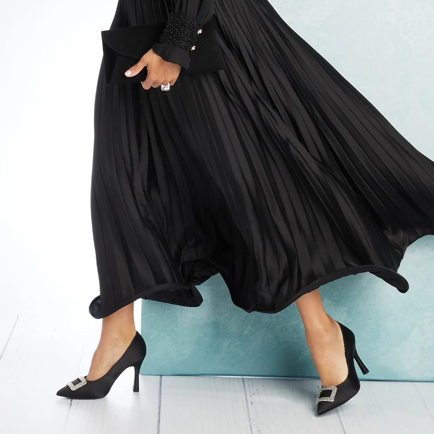 Prestige: Black Satin Adjustable Lace System Grass Hike