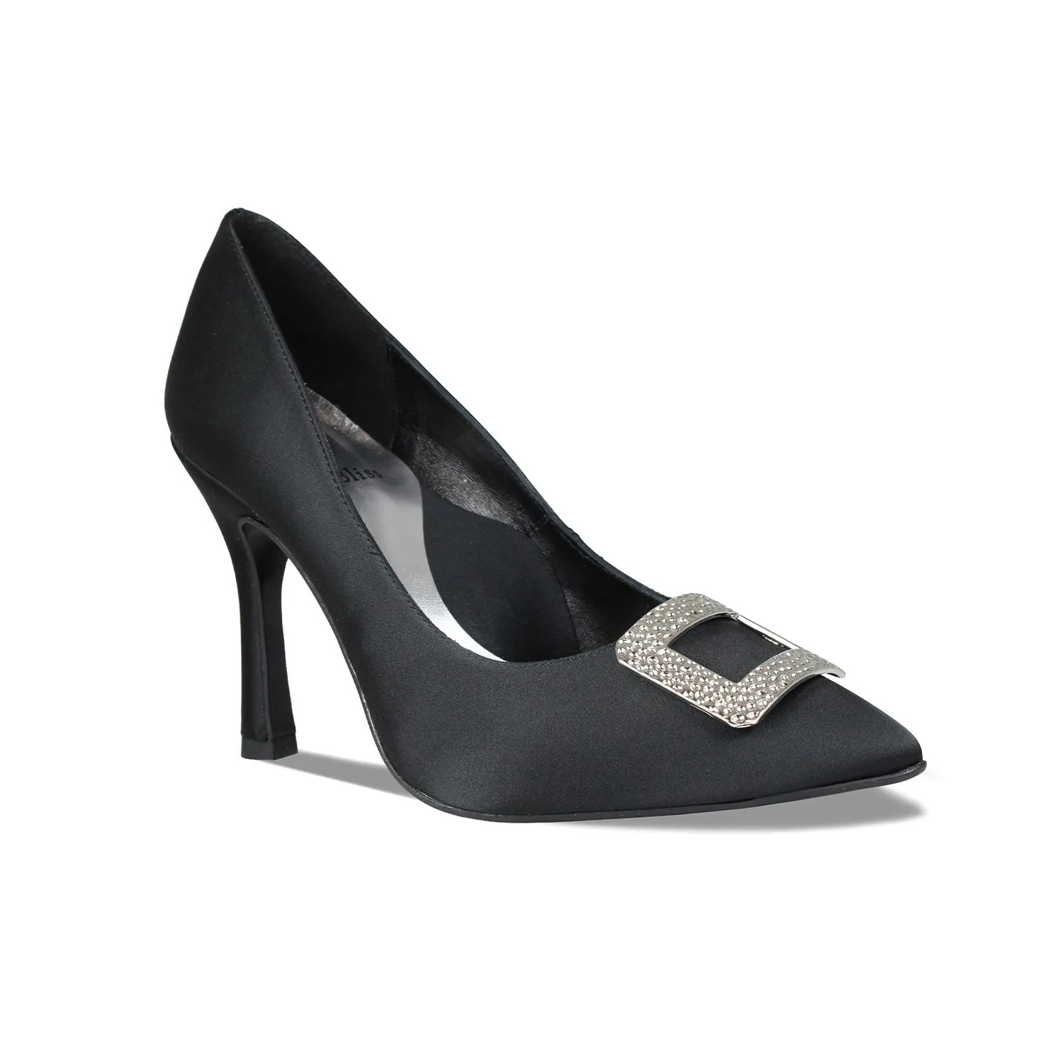 Prestige: Black Satin Impact Resistant Heel Trail Run