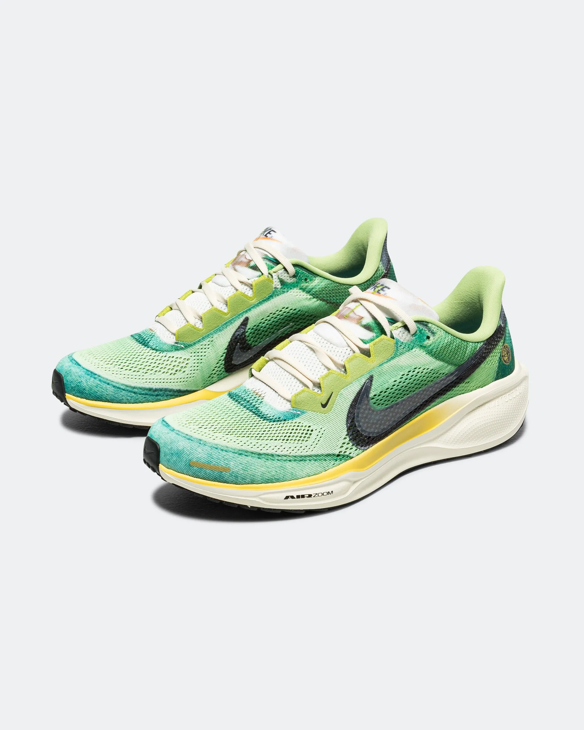 Mens Air Zoom Pegasus 41 SE - Multi Colour/Clear-Vivid Green-Dark Apple Soft Design Collapsible Heel