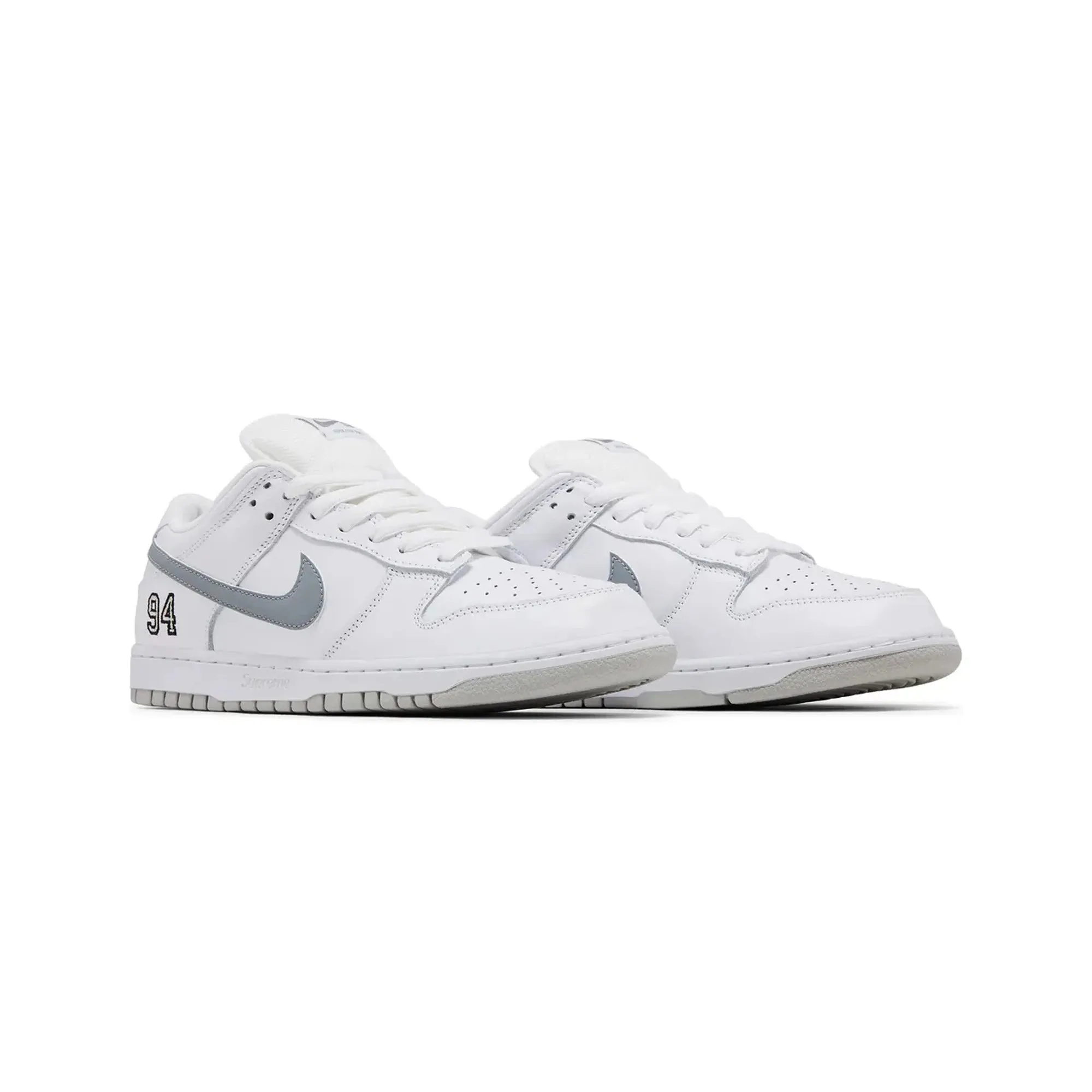 Commuter Choice Nike SB Dunk Low Supreme 94 'White Metallic Silver' (2025)