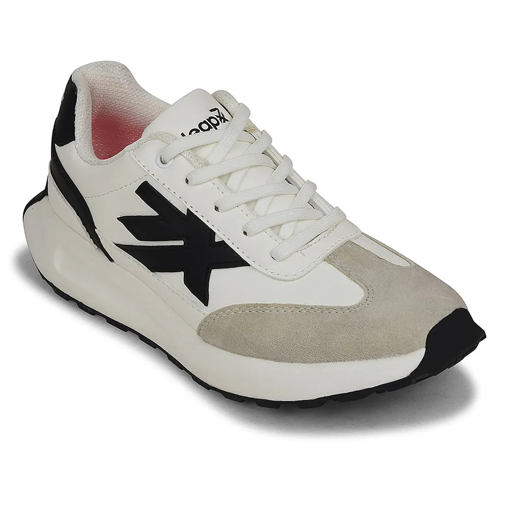 Leap7x White Sports Lacing Running Shoes For Women NIXY-1E By Liberty cold - climate running shoes running in coastal areas